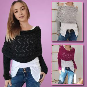 Varrukatega kootud kampsun | KNITKA