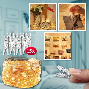 Klambritega valgustid piltide riputamiseks (3m) | PHOTOGLO