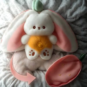 Laste mänguasi jänes, mis magab ja hingab | STRAWBBIT