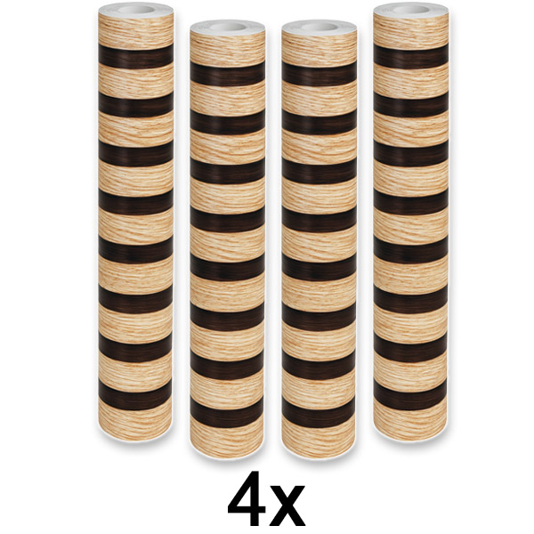 4x Elegantne puiduefektiga seinakleebis | LINEWALL